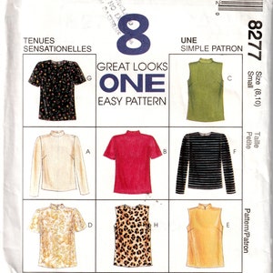 Sewing Pattern McCalls 8277 Women&#39;s Tops, Size 8,10, Uncut