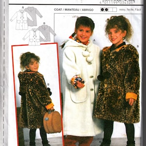 Sewing Pattern Burda 3432 Children&#39;s Coat, Size 18m, 2-6, Uncut