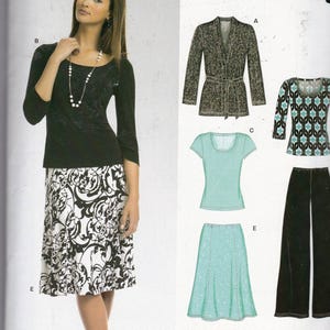 Schnittmuster New Look 6735 Damen Hemd,Jacke,Hose, Rock - Gr. 38-42 Ungeschnitten