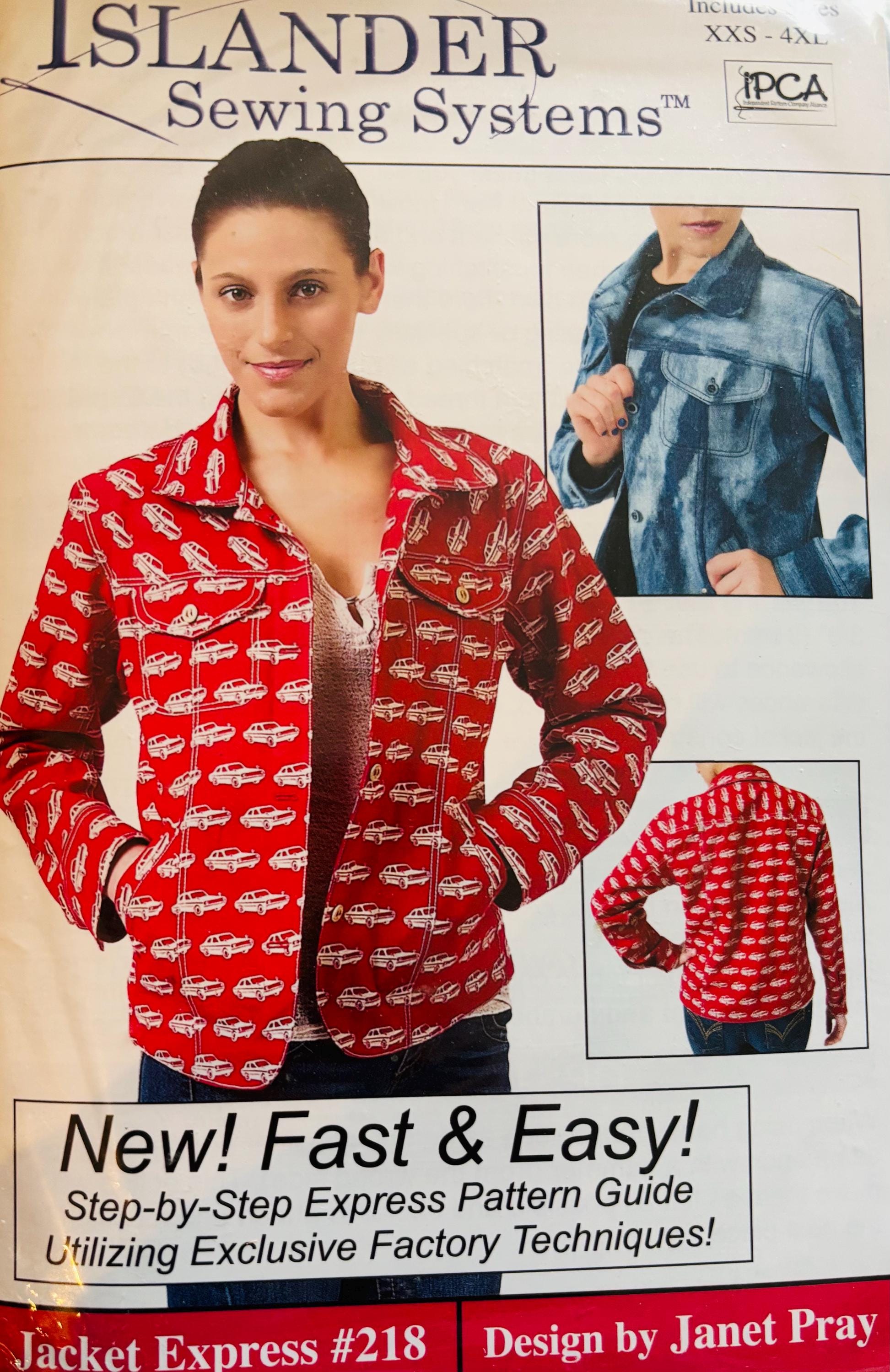 Side Pattern Islander Sewing Pattern Islander Sewing Systems Women’s Jacket Express #218 ...
