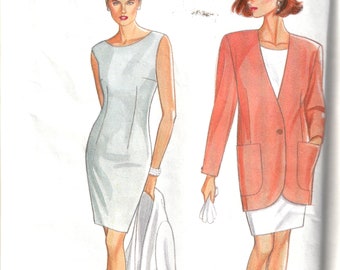 Schnittmuster Simplicity 7667 Damenjacke & Kleid, Größe 8-20, Uncut