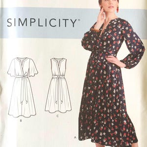 Sewing Pattern Simplicity 9041 Women’s Dress  - Sz 6-8-10-12-14 Bust 30.5- 31.5-32.5-34-36” - Uncut FF