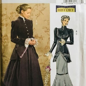 Sewing Pattern Butterick 4954 Women&#39;s Early 20th Century Costume Size 8-10-12-14  Bust 31.5-32.5-34-36” Uncut FF