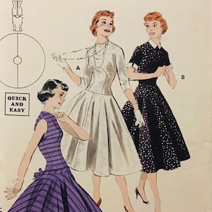 Sewing Pattern Butterick 7304 Women’s Flared Dress - Size 14 Bust 32”-  Uncut