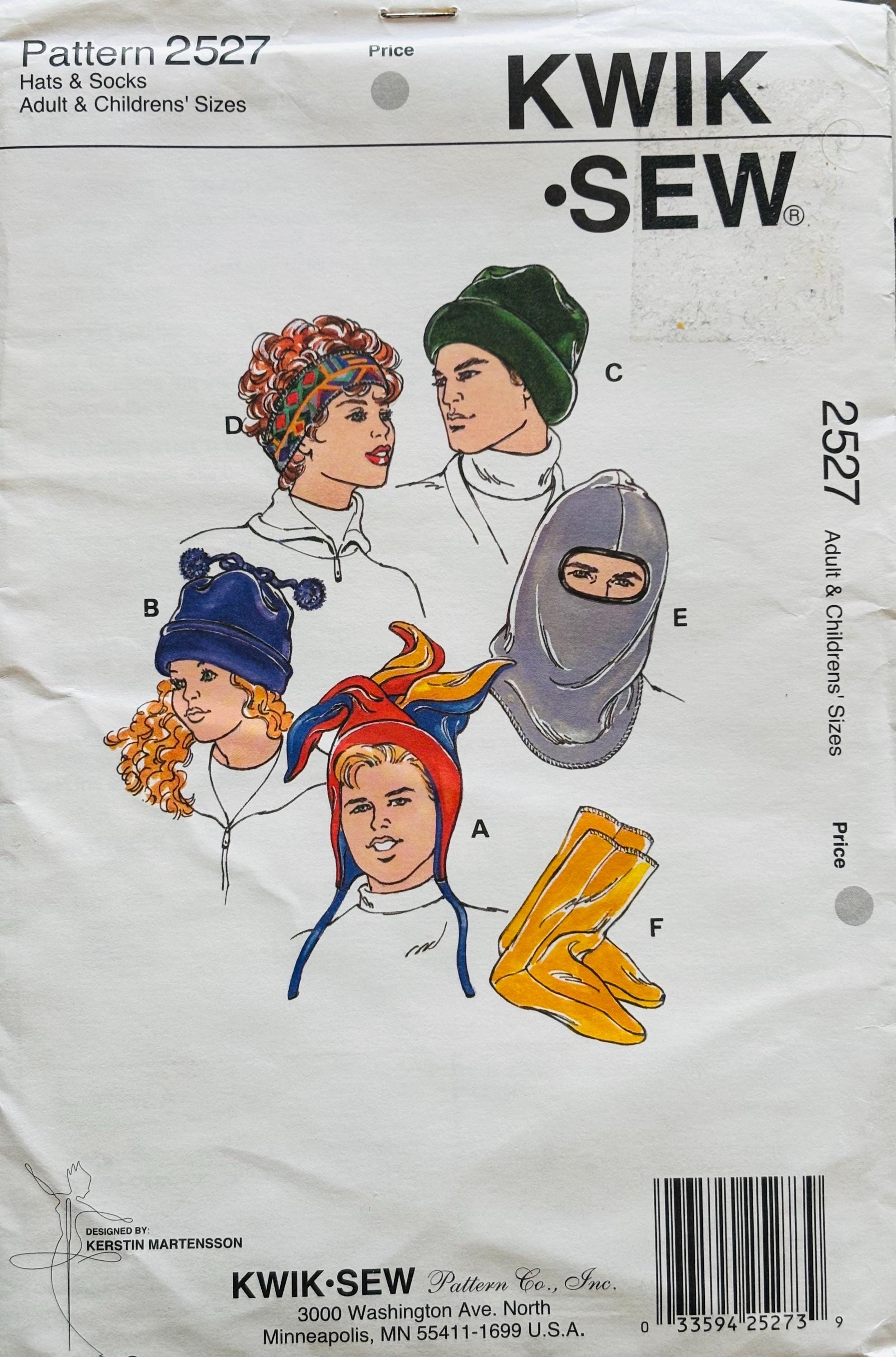 ハンドメイドカバー Sewing Pattern Kwik Sew 2527 Adult Children Hats Balaclava Jester