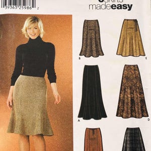 May include: Simplicity sewing pattern 5914 for six skirt styles in sizes HH 6, 8, 10, 12. The envelope features illustrations of various skirt designs including A-line, flared, and patterned options, along with a photograph of a skirt being worn.