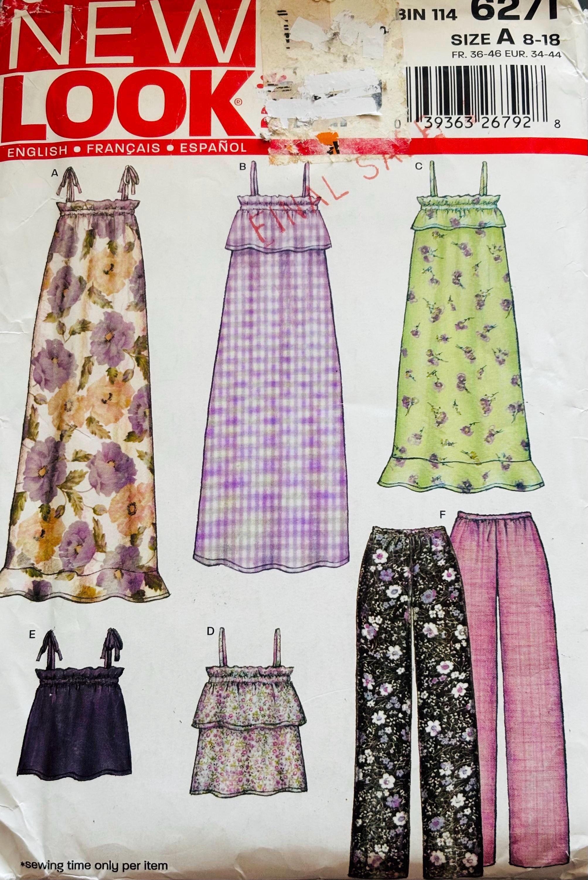 Sewing Pattern New Look 6271 Women's Top, Dress & Pants - Size 8
