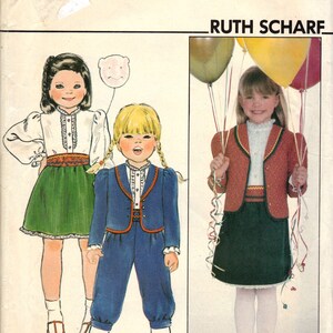 Sewing Pattern Butterick 4509 Girls&#39; Jacket, Blouse, Skirt & Capri, All Sizes, Uncut
