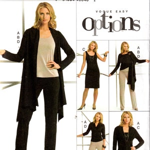 Sewing Pattern Vogue V8138 &quot;Options&quot; Women&#39;s Outfits, Size 8-12, Uncut