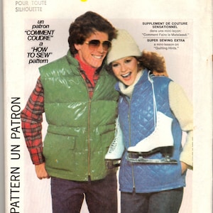 Sewing Pattern Simplicity 8123 Vintage Adults&#39; Vest, Size Large, Uncut