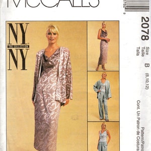 Sewing Pattern McCalls 2078 Women&#39;s Dress or Top, Jacket & Pants, Size 8,10,12, Uncut