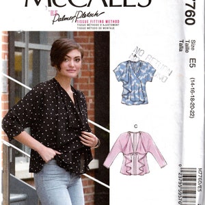 Schnittmuster McCalls M7760 Palmer/Pletsch Damen Tops, Größe 14-22, Uncut