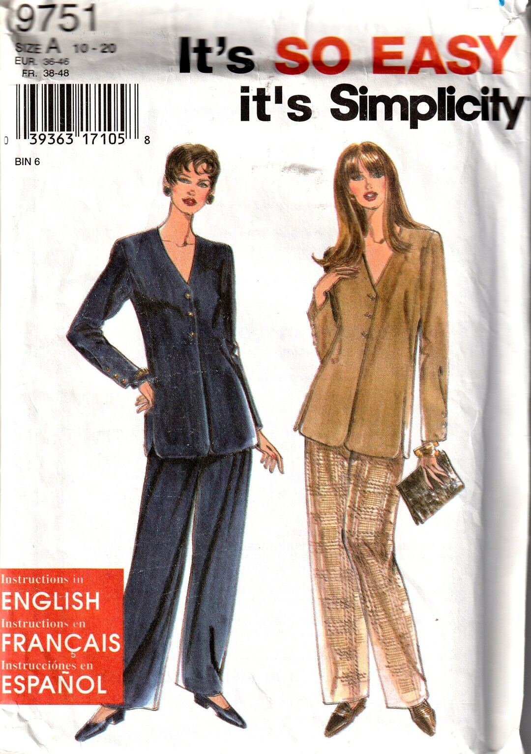 Sewing Pattern Simplicity 9751 Women's Separates, Size 10-20, Uncut ...