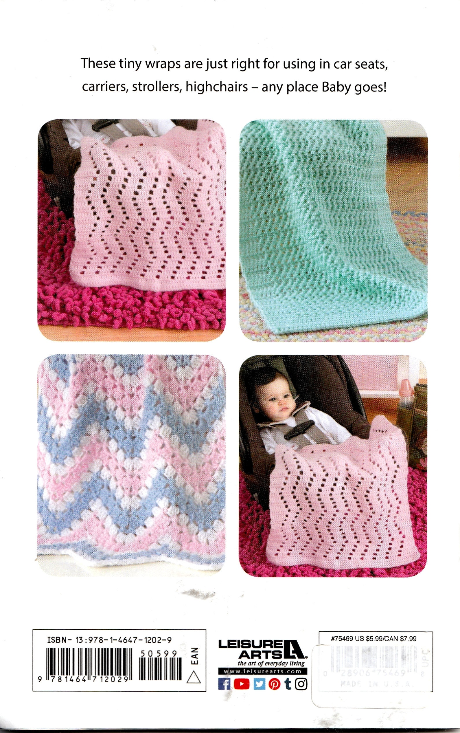 Crochet Pattern Leisure Arts Car Seat Blankets Etsy