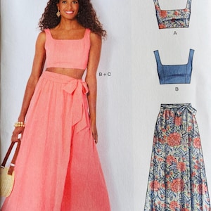 Schnittmuster New Look 6722 Women&#39;s Top & Rock - Größe 6-8-10-12-14-16-18 - Uncut FF