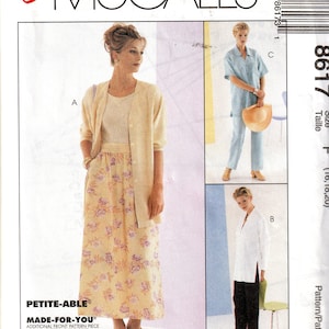 Sewing Pattern McCalls 8617 Vintage Women&#39;s Outfits, Size 16-20, Uncut