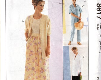 Sewing Pattern McCalls 8617 Vintage Women's Outfits, Size 16-20, Uncut