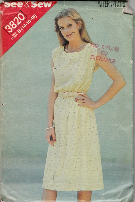 Sewing Pattern See&sew 3820 Womens' Dress, Size 14-18, Uncut - Etsy