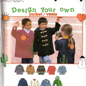 Sewing Pattern Simplicity 9303 Children&#39;s Jacket, Size 3-6, Uncut