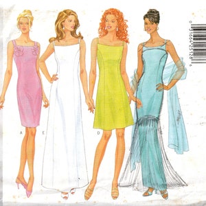 Sewing Pattern Butterick 4882 Women&#39;s Dress & Scarf, Size 6-10, Uncut