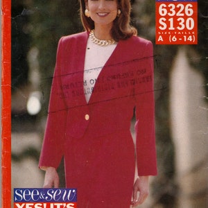Sewing Pattern See&Sew 6326 Womens&#39; Jacket, Skirt and Top, Size 6-14, Uncut