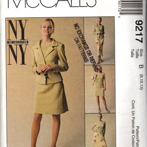 Sewing Pattern McCalls 9217 Women&#39;s Jacket, Top & Skirt, Size 8,10,12, Uncut