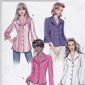 Sewing Pattern Butterick B4659 Women&#39;s Button-up Shirts - Size 8-10-12-14 Uncut