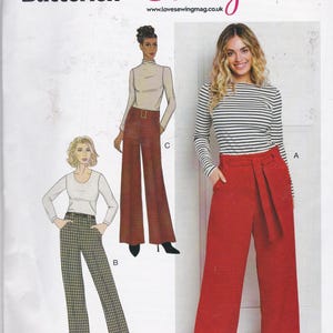 Sewing Pattern Butterick B6715 Women&#39;s Pants, Sash & Belt - Size 6-22 Uncut