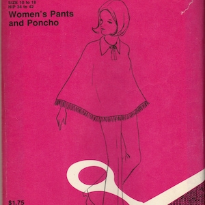 Sewing Pattern Basic Knits #103 Women&#39;s Pants & Poncho, Size 10-18, Uncut