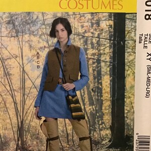 Sewing Pattern McCall’s 8018 Women&#39;s Costume - Size S-M-L  8-10, 12-14, 16-18 Bust 31.5-32.5, 34-36, 38-40” - Uncut Factory Folds