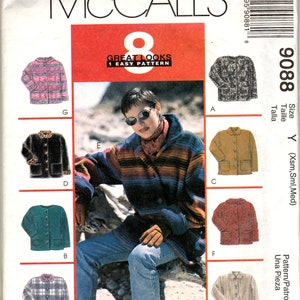 Puede incluir: Un patrón de costura para una chaqueta con ocho variaciones diferentes. El patrón es para las tallas extra pequeñas, pequeñas y medianas. El patrón se llama "Great Looks" y es de McCall's.