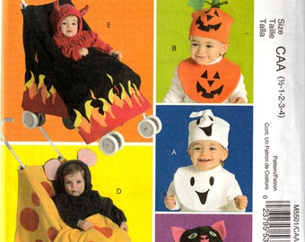 Sewing Pattern McCalls 5501 Stroller Covers & Toddler's Costumes, Size 1/2-4, Uncut
