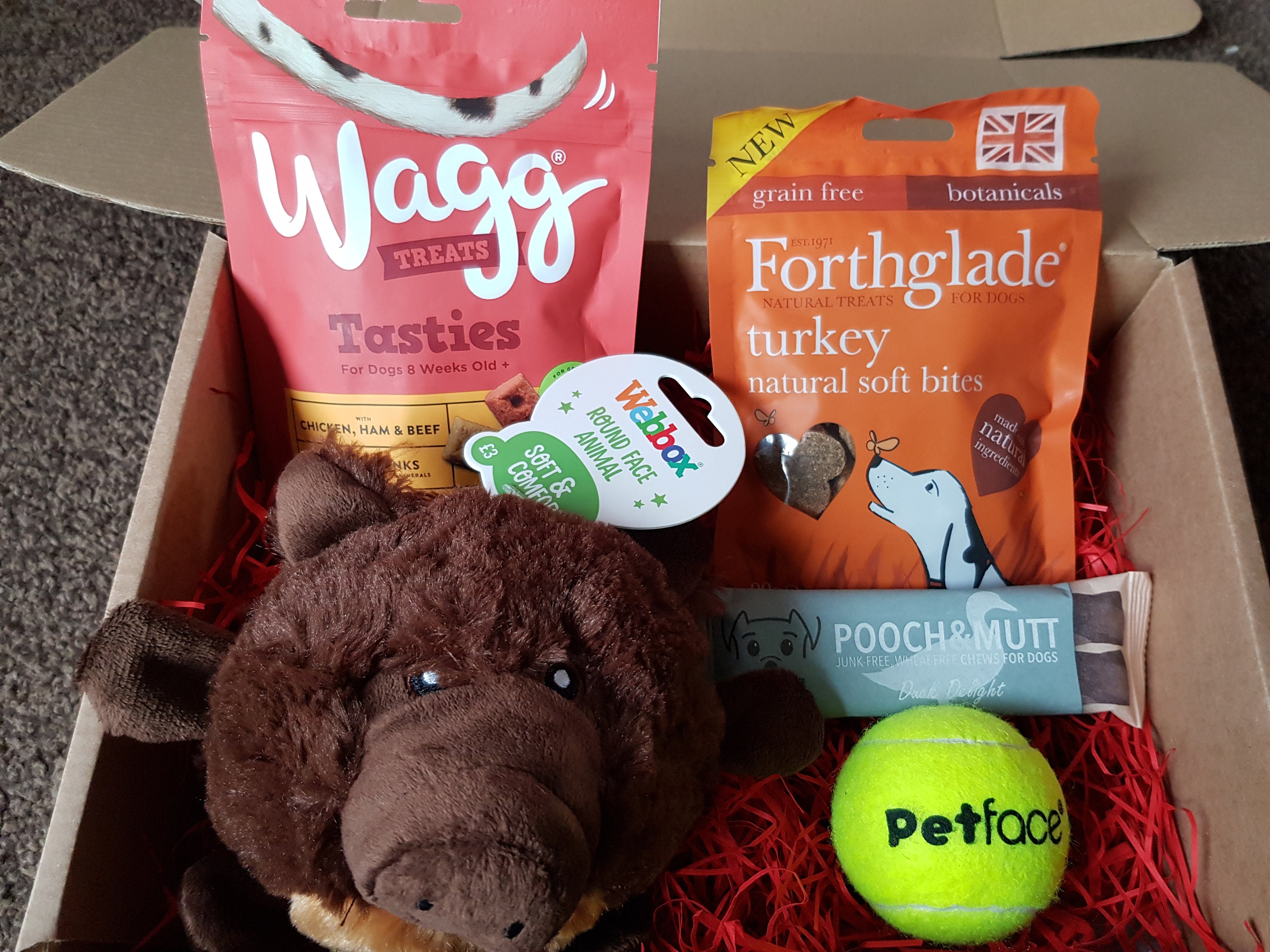 Doggie Box Dog Gift Box Premium Dog Treats Quality Toys Etsy