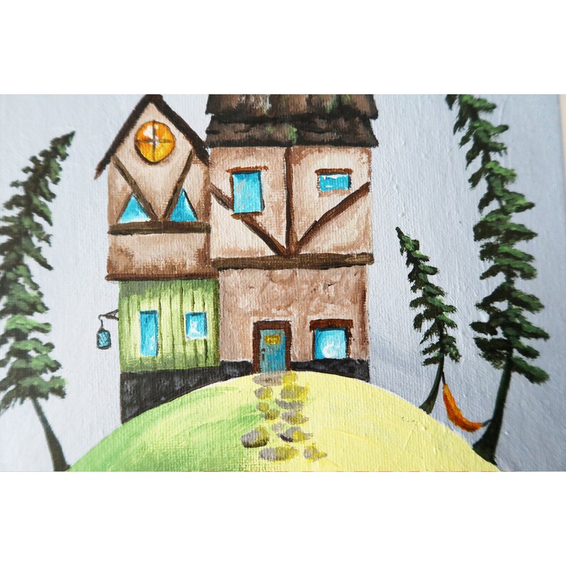 Funny House Painting Abstract Cartoon House Storybook Art Original Acrylic Painting Decor 8x10 Spirit Forest Painting Art & Collectibles Funny House Painting Abstract Cartoon House Storybook Art Original Acrylic Painting Decor 8x10 Spirit Forest Painting Art & Collectibles