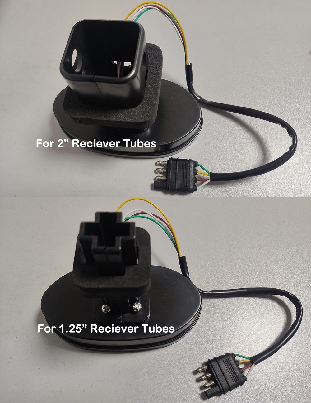 Custom Round LED Trailer Hitch Cover Light Brake Lighted Personalized