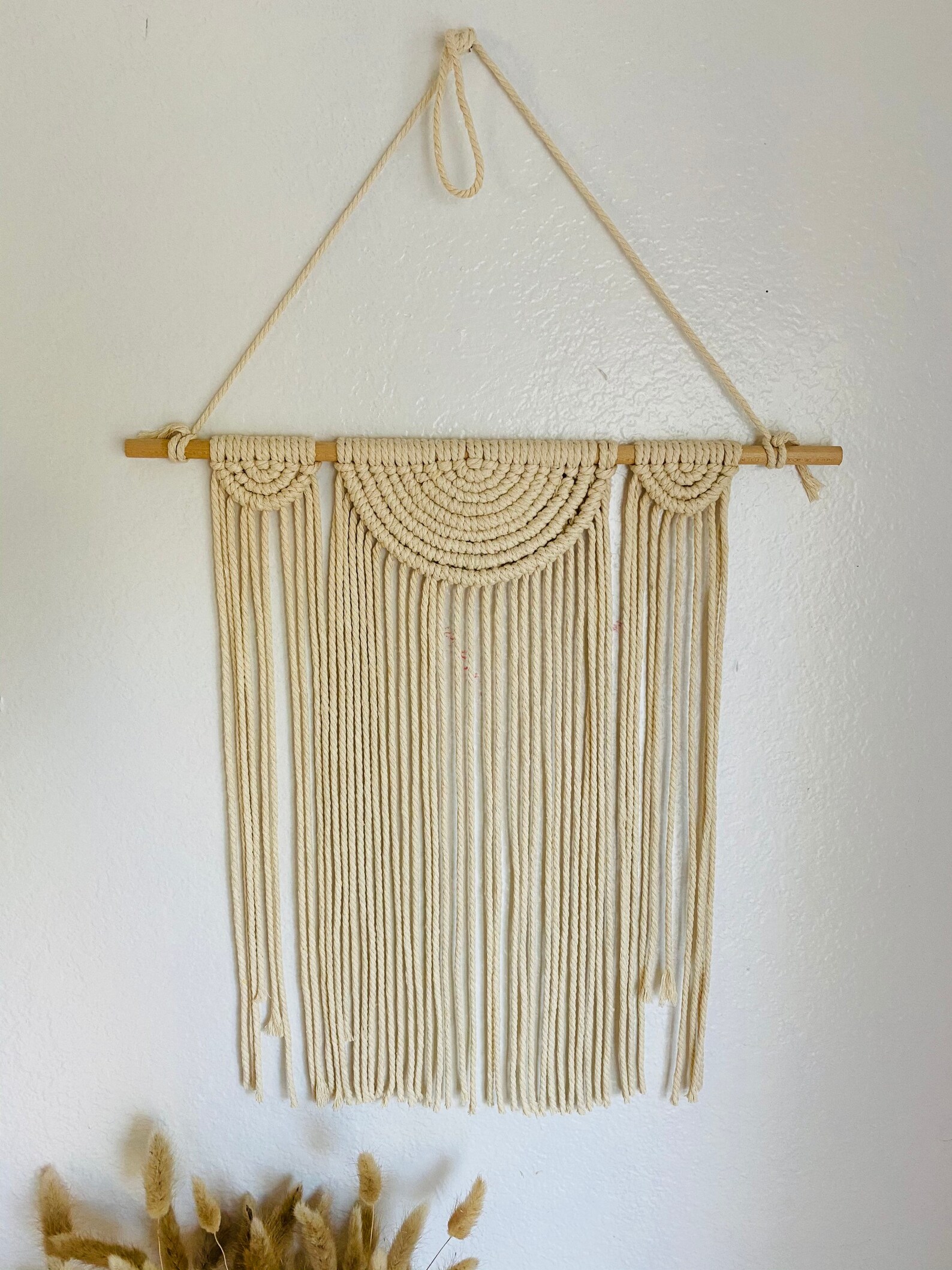 Semi Circle Macrame Wall Hanging Etsy
