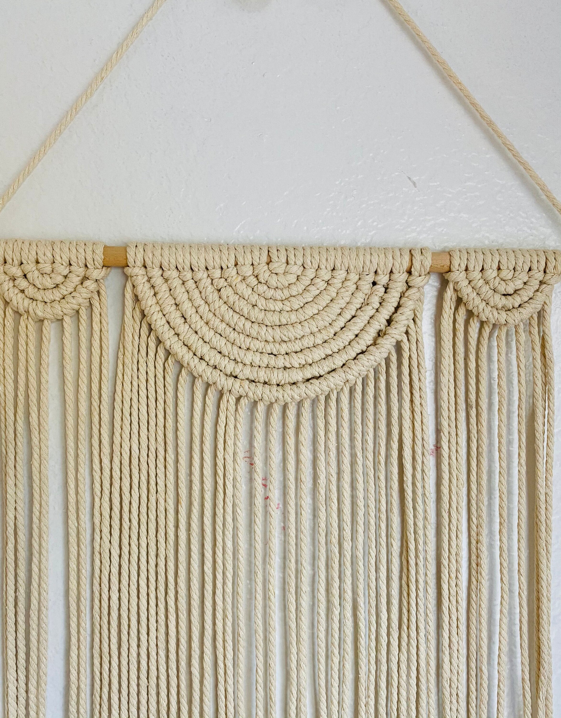 Semi Circle Macrame Wall Hanging Etsy