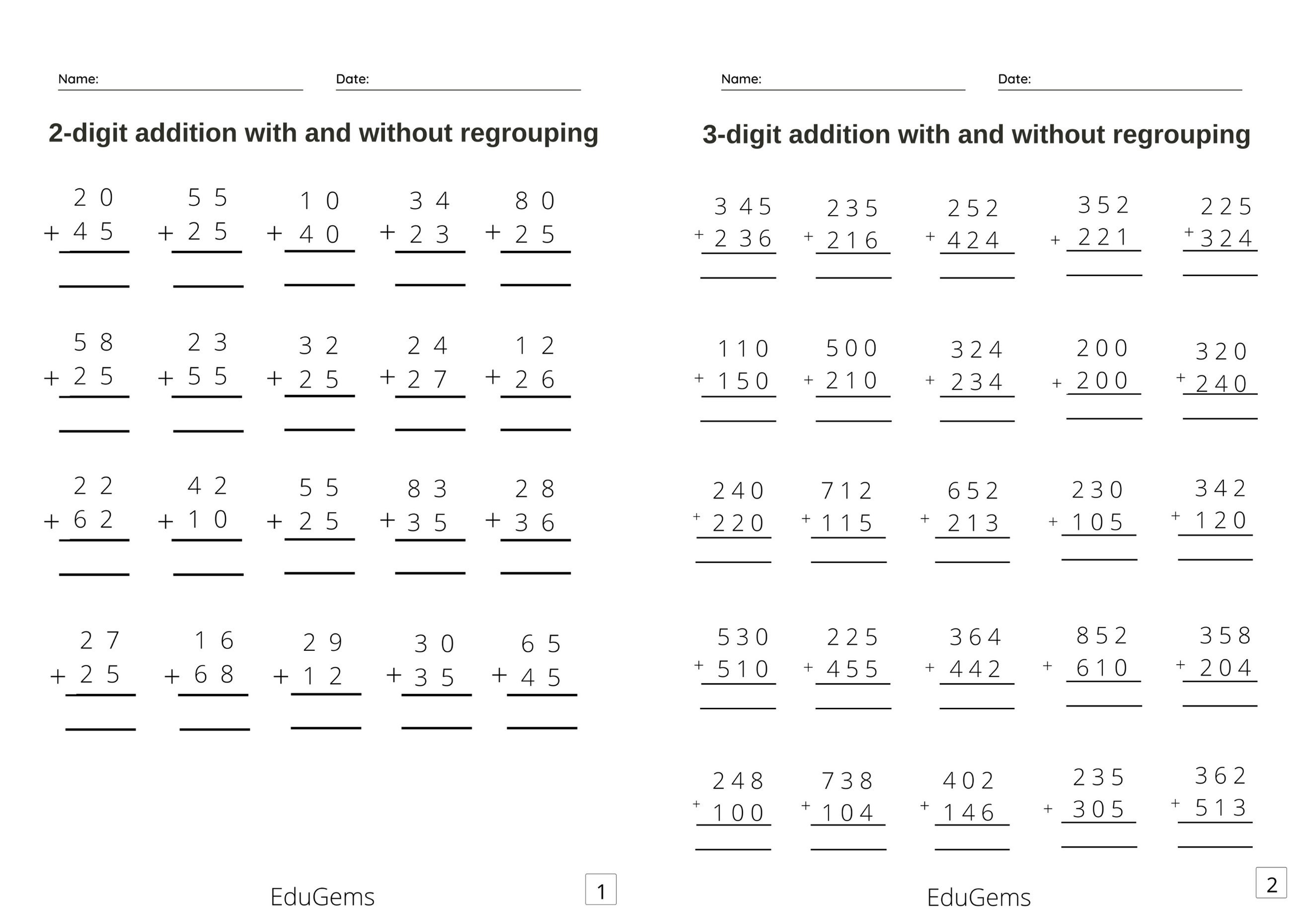 3-digits-addition-worksheets