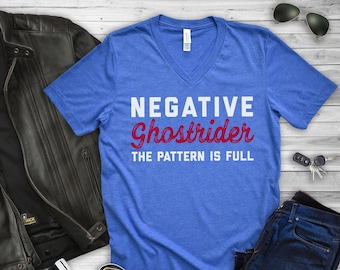 Top Gun Shirt, Negative Ghost Rider The Pattern is Full T-shirt, Men's V-neck T-shirt, Gift for him, Gift for Dad, Gift for husband Trending