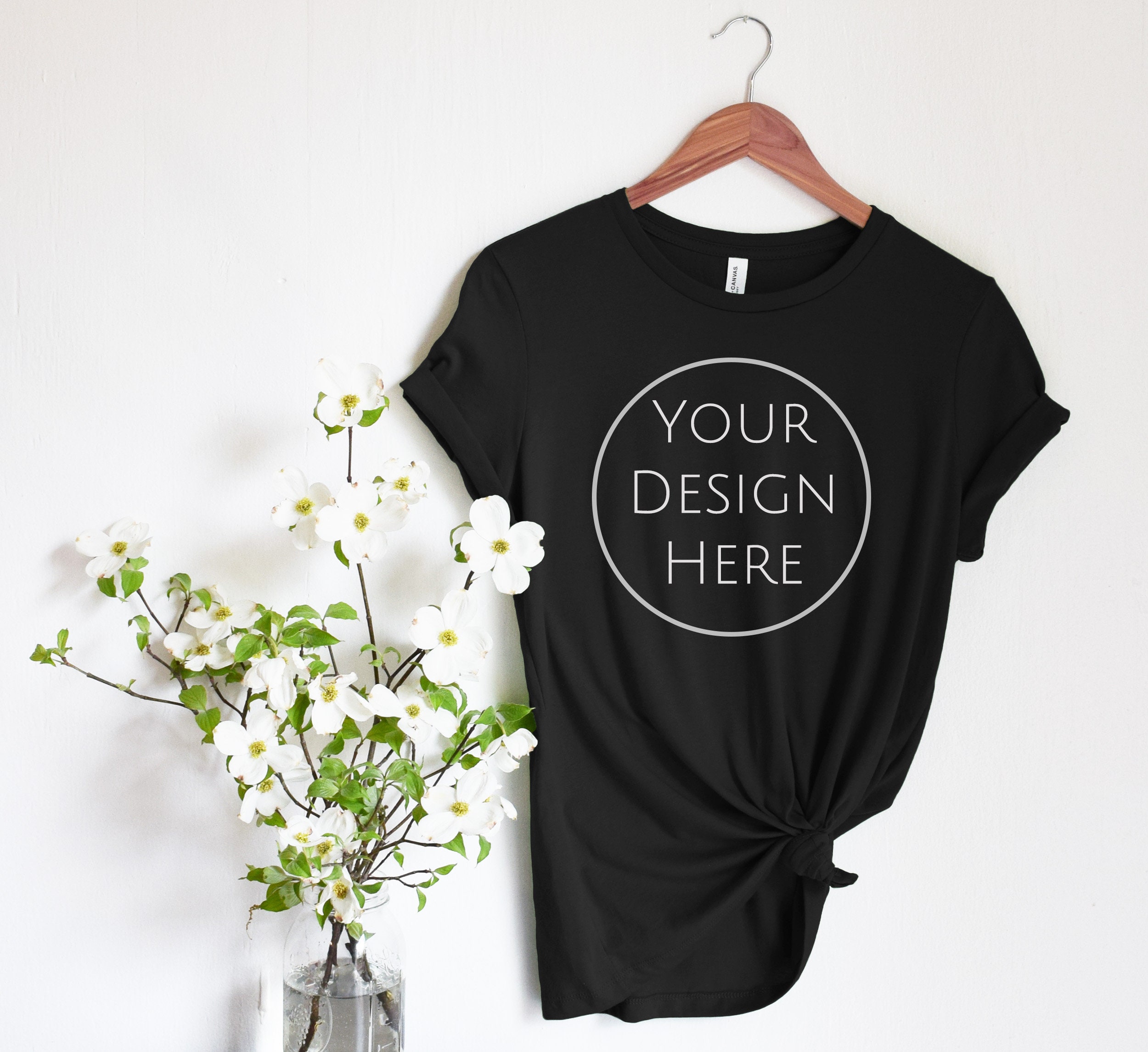 Bella + Canvas 6400 Women's Relaxed Jersey T-Shirt mockup, Bella Canvas T-Shirt Mock, Womens Tee mockup, Airlume Jersey T-Shirt mockup, Hung
