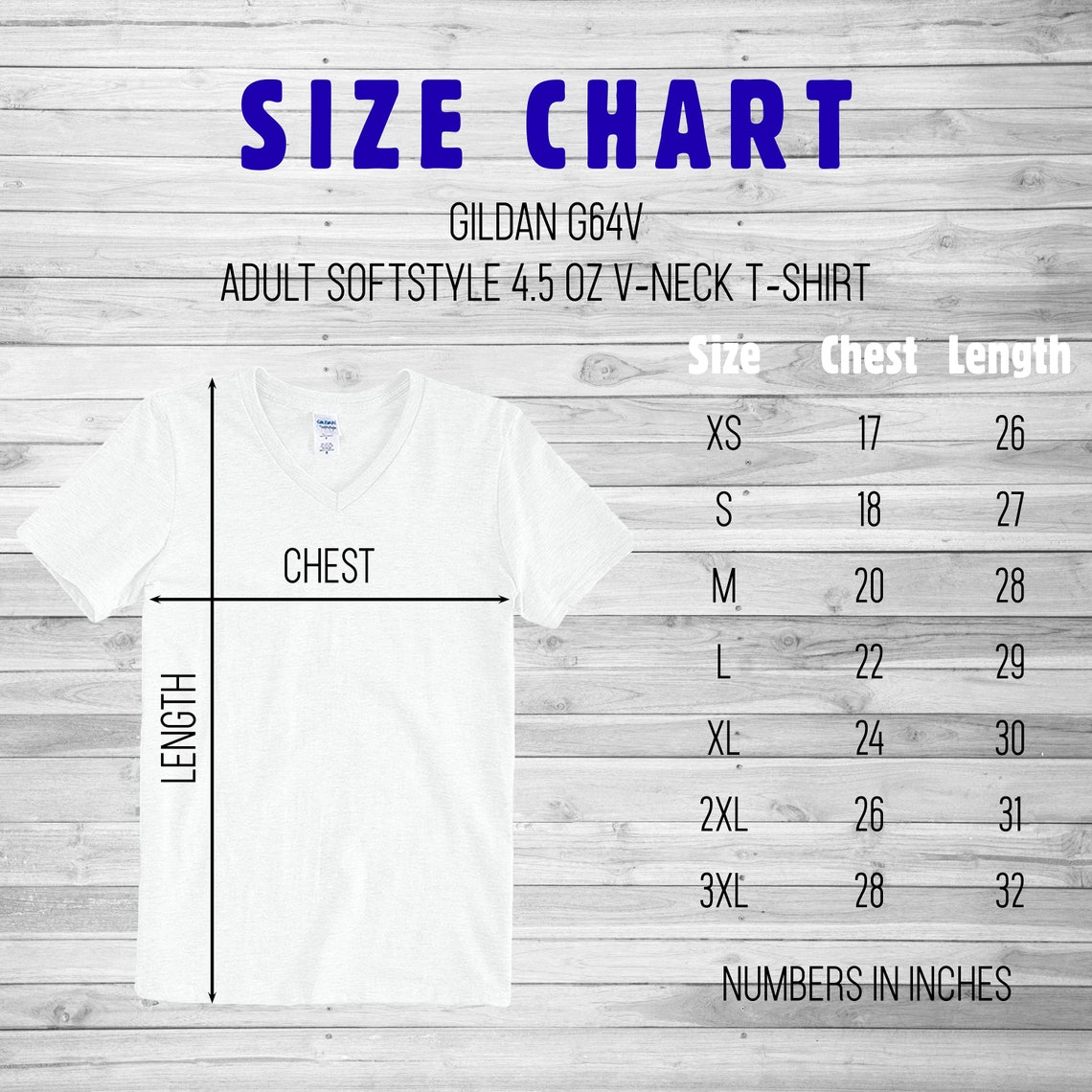 Gildan Short Sleeve V Neck T Shirt Size Chart