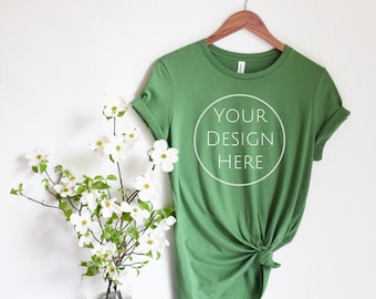 Bella + Canvas 6400 Women’s Relaxed Jersey T-Shirt Mockup, Bella Canvas T-Shirt Mock, Womens Tee Mockup, Airlume Jersey T-shirt Mockup, Hung