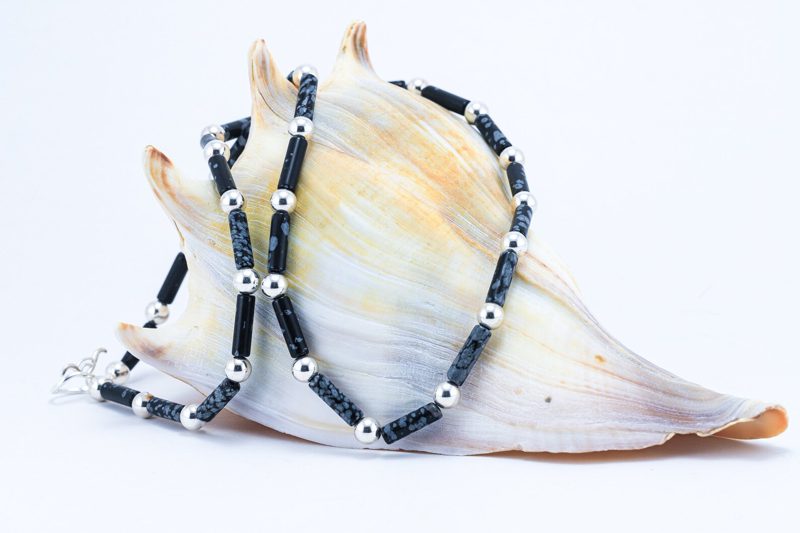 snoow flake obsidian jewelry