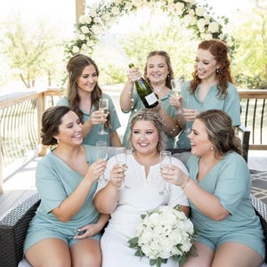 Bridesmaid Pajamas Set of 4,5,6,7,8,9,10,11,12,13,14,15,Bridesmaids Gifts, Pajama Sets, Bridal Wedding PJs Set, Hen Weekend Bride Pyjamas