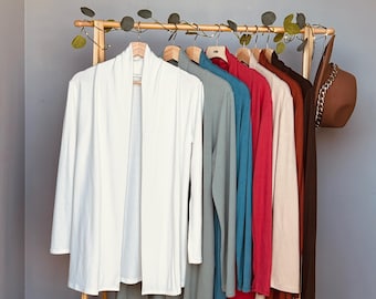 Womens Sweater Coat, Lightweight Open-Front Long Sleeve, S-3XL