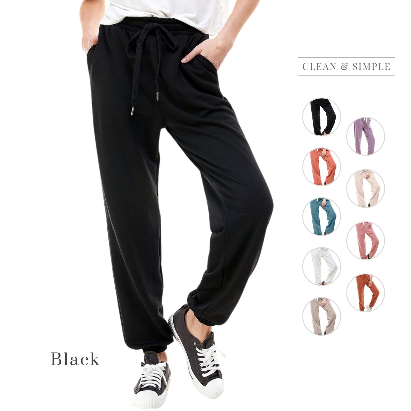 High-waisted jogging trousers
