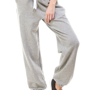 Yoga Trousers Loose Baggy jogger. Plain Black Women High Waisted.Comfy Pants Loungewear Sleepwear