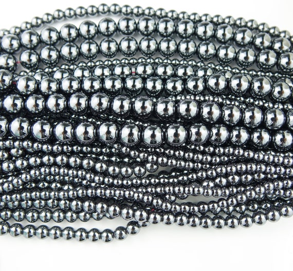 Fil D'environ 95 Perles Cubes En Hématite 4mm - 39cm - Gris Noir Argenté - Création