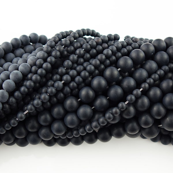 20 ONYX MAT beads Semi-precious natural round stone thread, 4mm, 6mm, 8mm or 10mm, jewelry bead, fine stone, jewelry creation