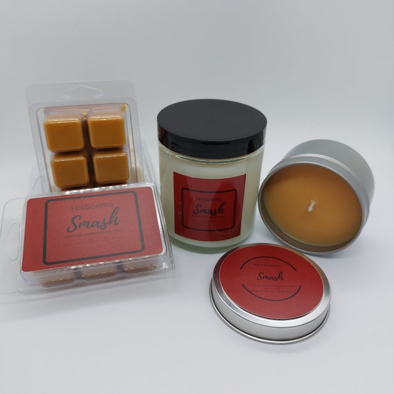 Smash Candle Smash Wax Melts Jar Candle Candles for Men 7 Oz Candle Candle  Tins 4 Oz Candle 